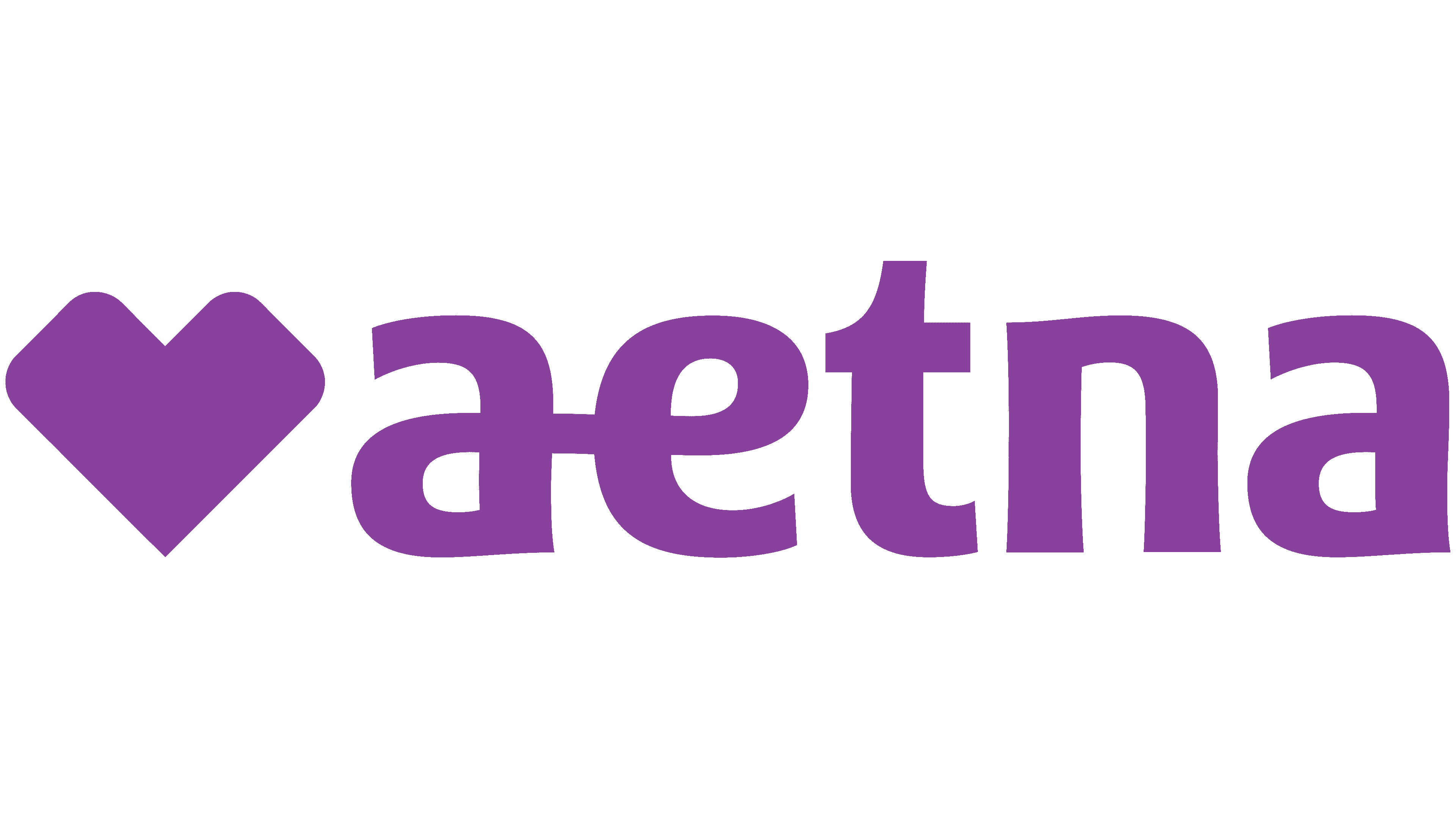 Aetna Logo Purple with Purple Heart to the Left of the Lettering