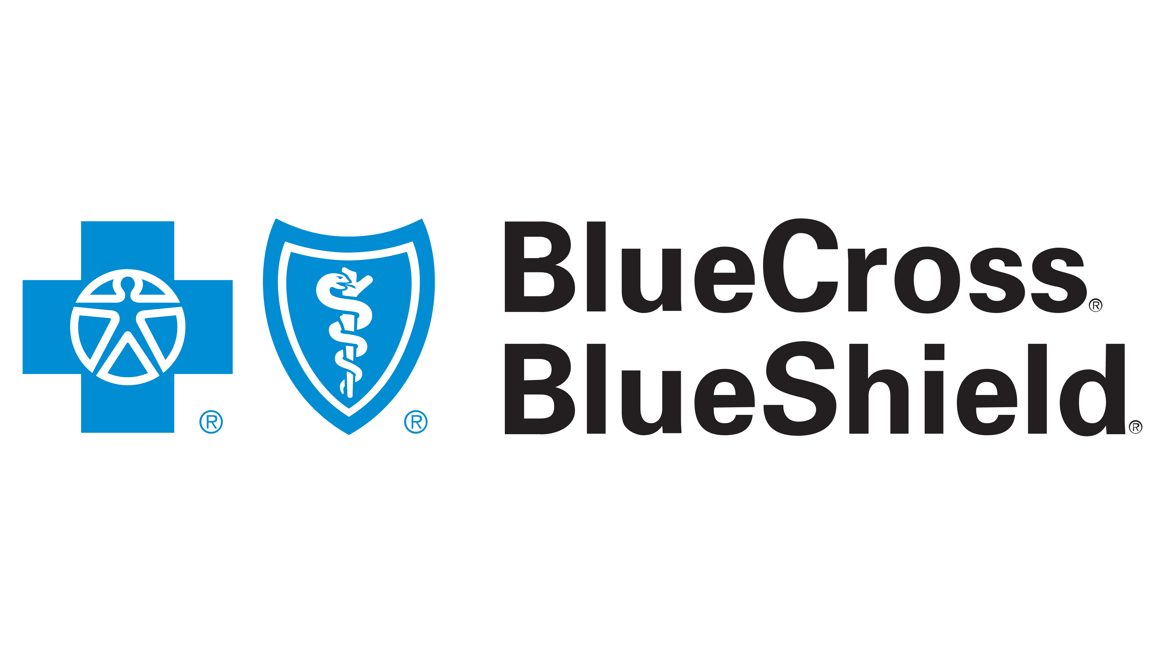 Blue Cross Blue Shield Logo Blue with Black Lettering