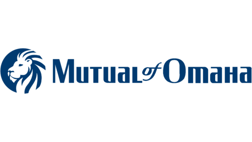 Mutual of Omaha Logo with Lion to the Left of Lettering